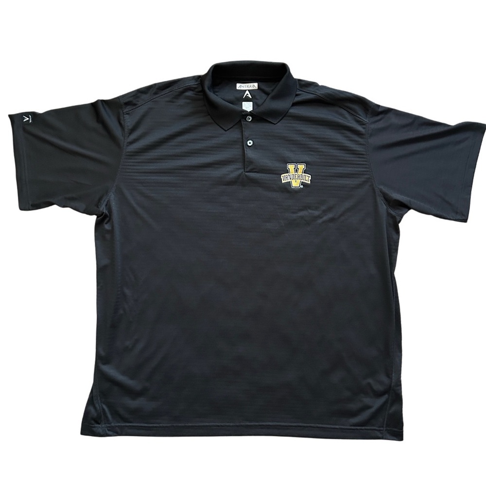 Antigua Vanderbilt Commodores Black Logo Polo Size XL